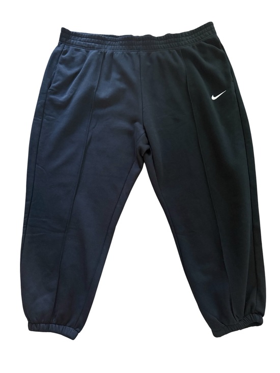 Nike Pants - Nike Black Fleece Sweatpants Women’s 3X Pintuck Front Seam Swoosh Logo